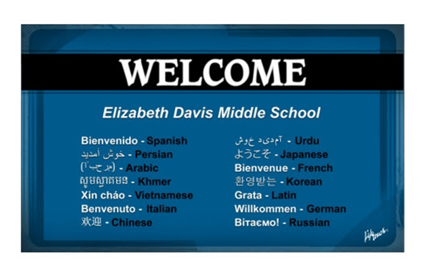 Picture of Multi Language Welcome Banner 5' x 3'