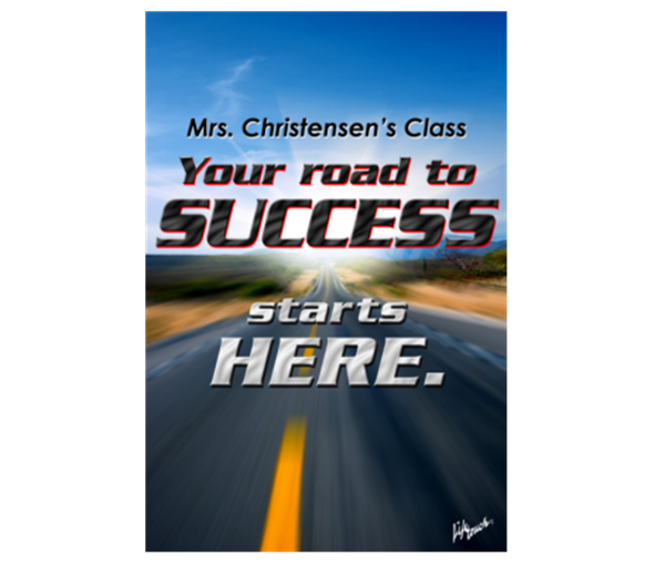 Picture of Success Classroom Door Poster 12" x 18"