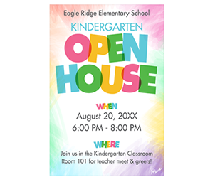 Picture of Open House Poster 12" x 18" Kindergarten