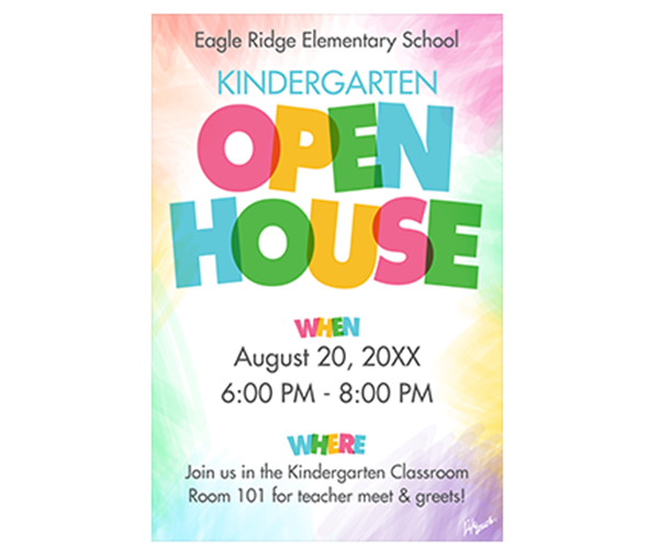 Picture of Open House Poster 12" x 18" Kindergarten