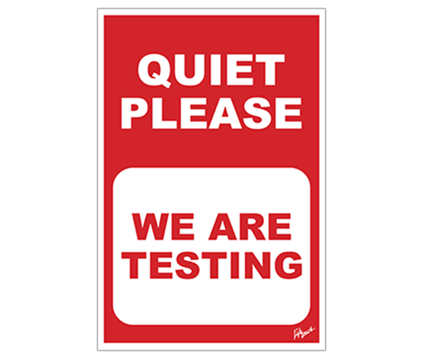Picture of Quiet Please Testing Poster 12" x 18"