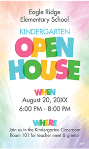 Picture of Open House Kindergarten Foam Board Poster 12" x 18"