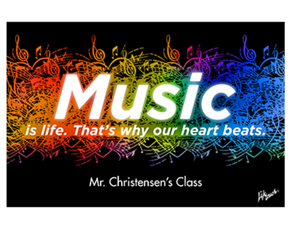 Picture of Music Classroom Door Polystyrene Poster 18" x 12"