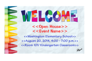 Picture of Open House Crayons Polystyrene Poster 18" x 12"