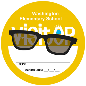 Picture of Shades Visitor Sticker 3" Circle