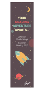 Picture of Rocket Ship Summer Reading Bookmark 2.25" x 8.25"