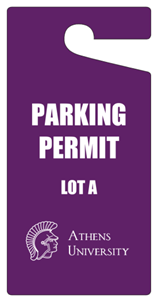 Picture of Parking Permit 4" x 8" Without Numbering