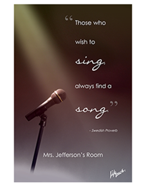 Picture of Choir Classroom Door Foam Board Poster 12" x 18"