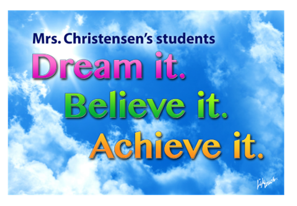 Picture of Dream Classroom Door Poster 18" x 12"