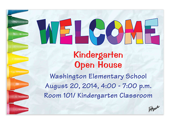 Picture of Crayons Open House Poster 18" x 12"