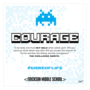 Picture of #GameOfLife Courage Poster 20" x 20"