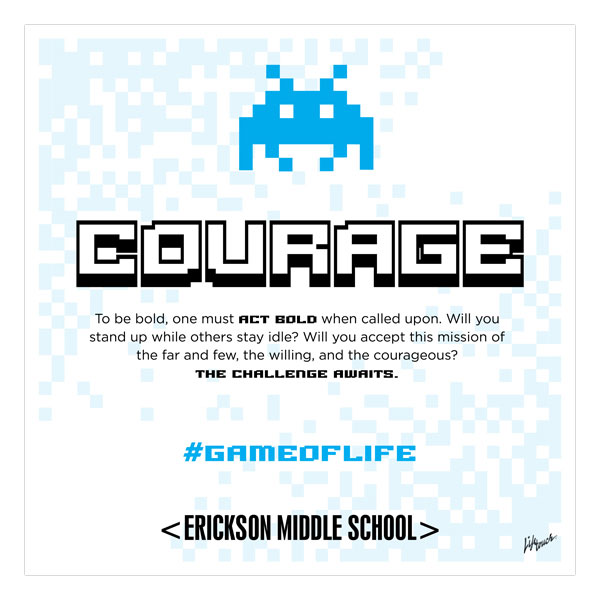 Picture of #GameOfLife Courage Poster 20" x 20"