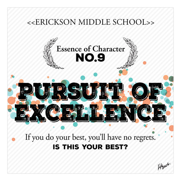 Picture of Essence of Character Pursuit of Excellence Poster 20" x 20"