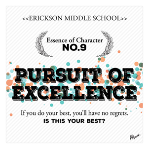 Picture of Pursuit of Excellence Essence of Character Polystyrene Poster 20" x 20"