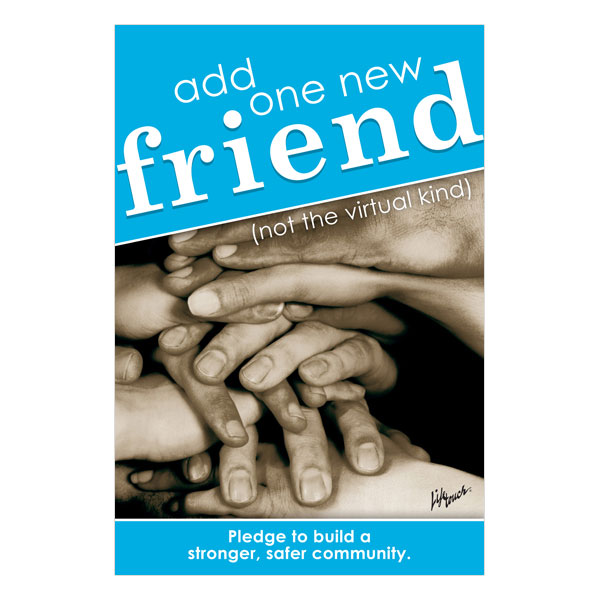 Picture of Add a Friend Polystyrene Poster  12" x 18"