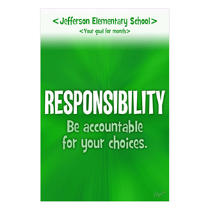 Picture of Character Matters Responsibility Poster 12" x 18"