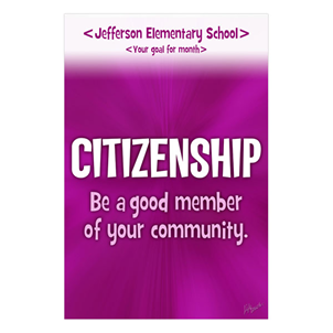 Picture of Character Counts Citizenship Foam Board Poster 12" x 18"