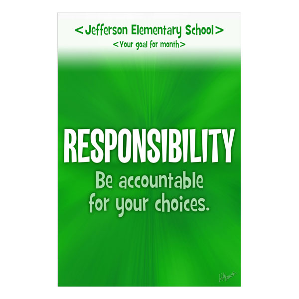 Picture of Responsibility Character Counts Foam Board Poster 12" x 18"