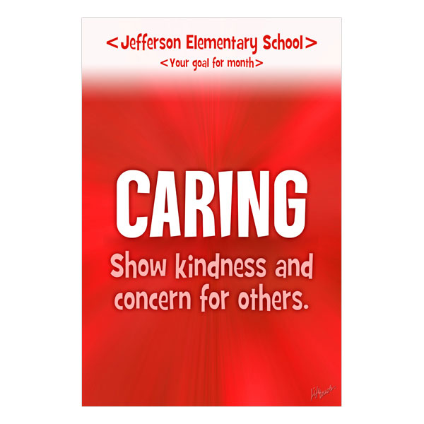 Picture of Caring Character Counts Foam Board Poster 12" x 18"