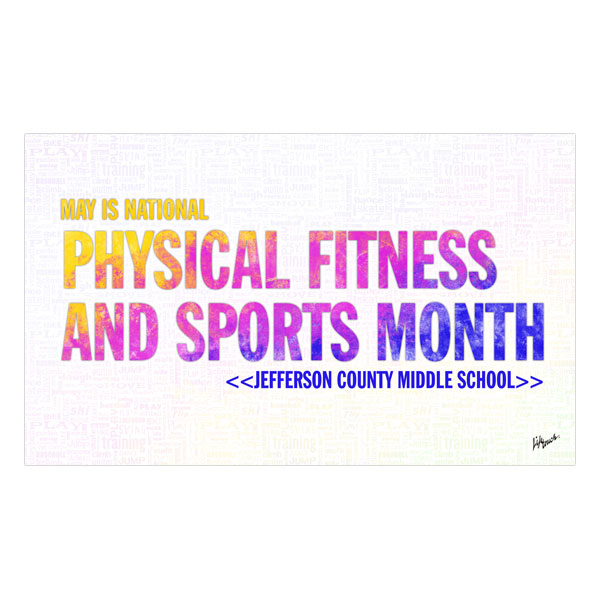 Picture of Physical Fitness Banner 5' x 3'