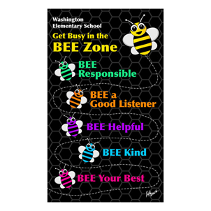 Picture of Bee Zone Banner 3' x 5'
