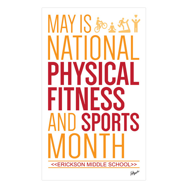 Picture of National Physical Fitness Month Banner 3' x 5'
