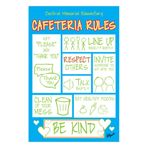 Picture of Notebook Cafeteria Rules Poster 12" x 18"