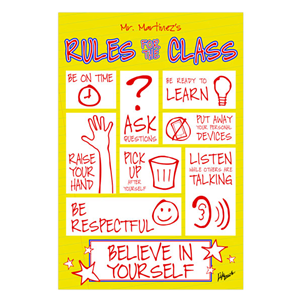 Picture of Notebook Class Rules Poster 12" x 18"