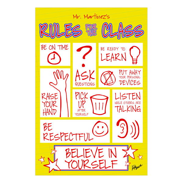 Picture of Notebook Class Rules Poster 12" x 18"