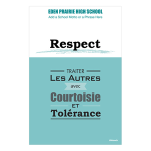 Picture of Respect Character Poster 12" x 18" French