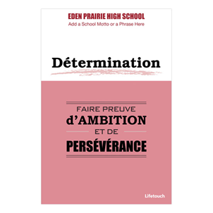 Picture of Determination Foam Board Poster 12" x 18" French