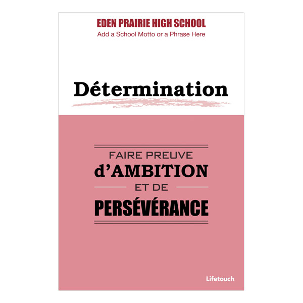 Picture of Determination Foam Board Poster 12" x 18" French