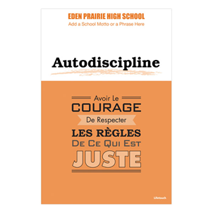 Picture of Self-Discipline Foam Board Poster 12" x 18" French
