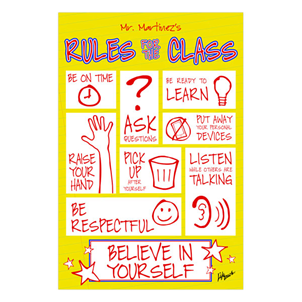 Picture of Notebook Class Rules Foam Board Poster 12" x 18"