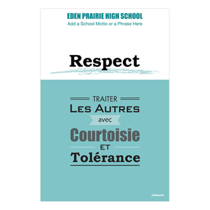 Picture of Respect Foam Board Poster 12" x 18" French