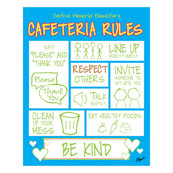 Picture of Notebook Cafeteria Rules Poster 16" x 20"