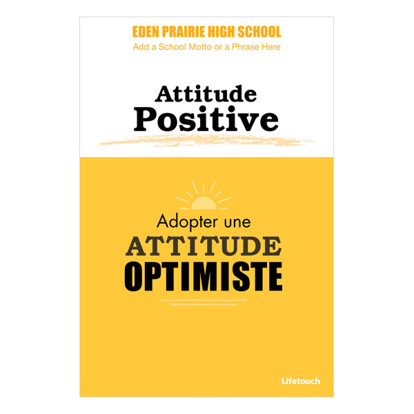 Picture of Positivity Polystyrene Poster 12" x 18" French