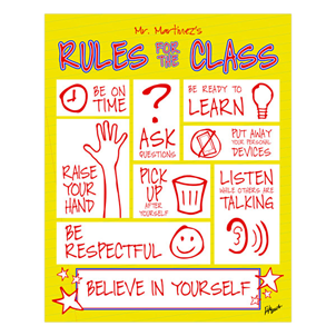 Picture of Notebook Class Rules Poster 16" x 20"