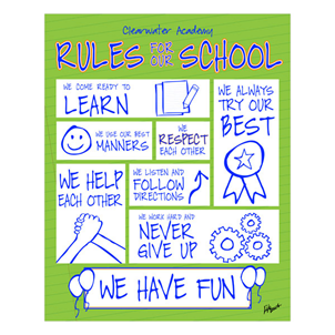 Picture of Notebook School Rules Poster 16" x 20"