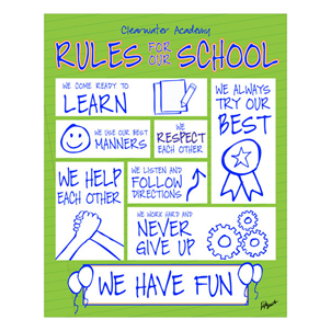 Picture of Notebook School Rules Foam Board Poster 16" x 20"