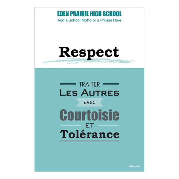 Picture of Respect Polystyrene Poster 12" x 18" French