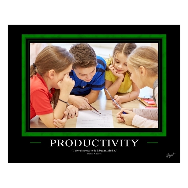 Picture of Productivity Polystyrene Poster 10" x 8"