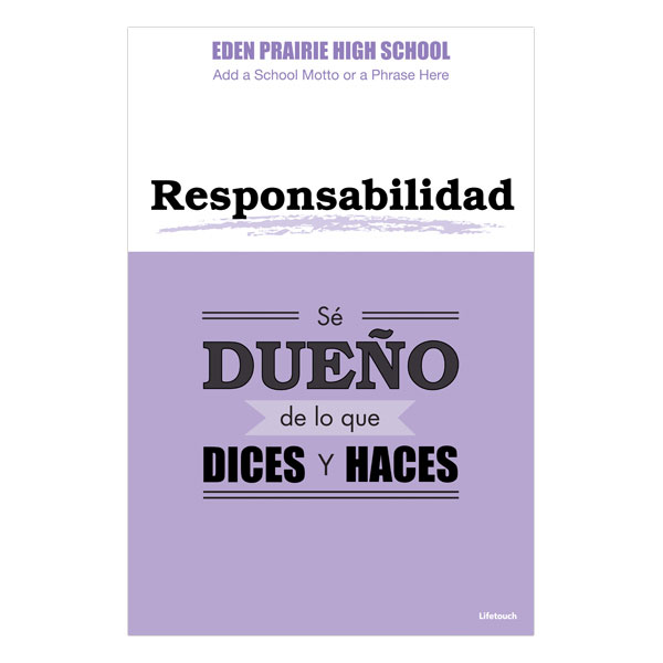 Picture of Responsibility Character Poster 12" x 18" Spanish