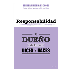 Picture of Responsibility Character Foam Board Poster 12" x 18" Spanish