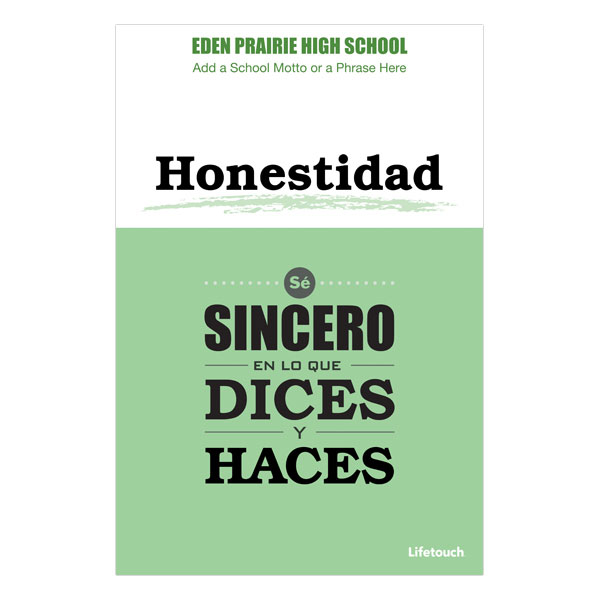Picture of Honesty Character Foam Board Poster 12" x 18" Spanish