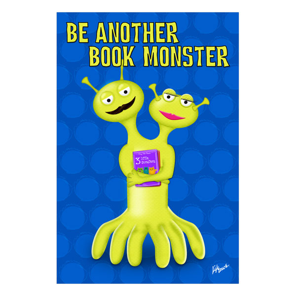 Picture of Book Monster Polystyrene Poster 12" x 18"