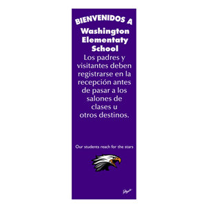 Picture of School Entrance Safety Banner 2'' x 6'' Spanish