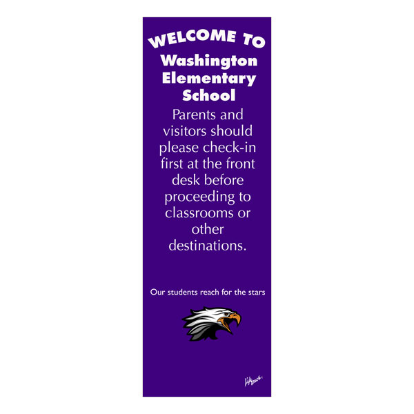 Picture of School Entrance Safety Banner 2'' x 6'' English
