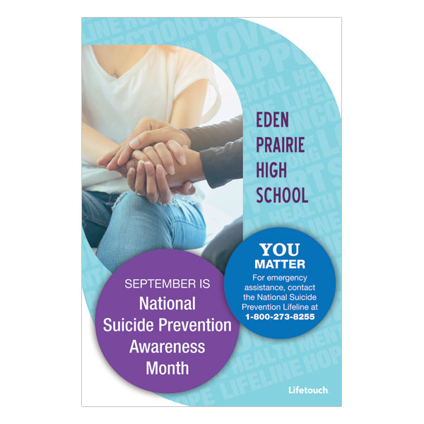 Picture of Suicide Prevention Polystyrene Poster 12" x 18"