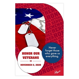 Picture of Veterans Day Foam Board Poster 12" x 18"
